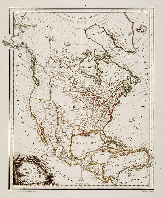 LAPIE,E., Amérique Septentrionale., antique map, old maps