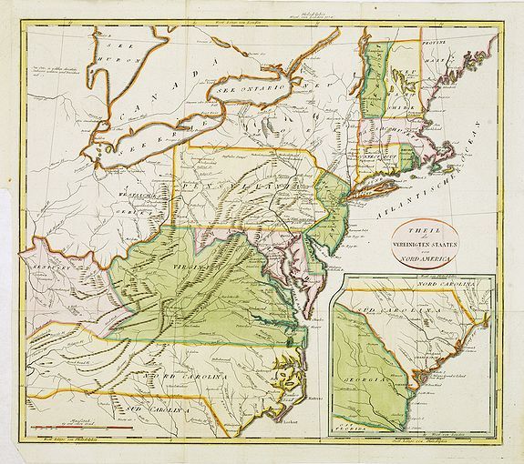 ANONYMOUS, Theil der Vereinigten Staten von Nord America., antique map, old maps