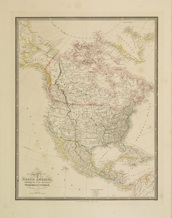 WYLD, J., Map of North America.., antique map, old maps