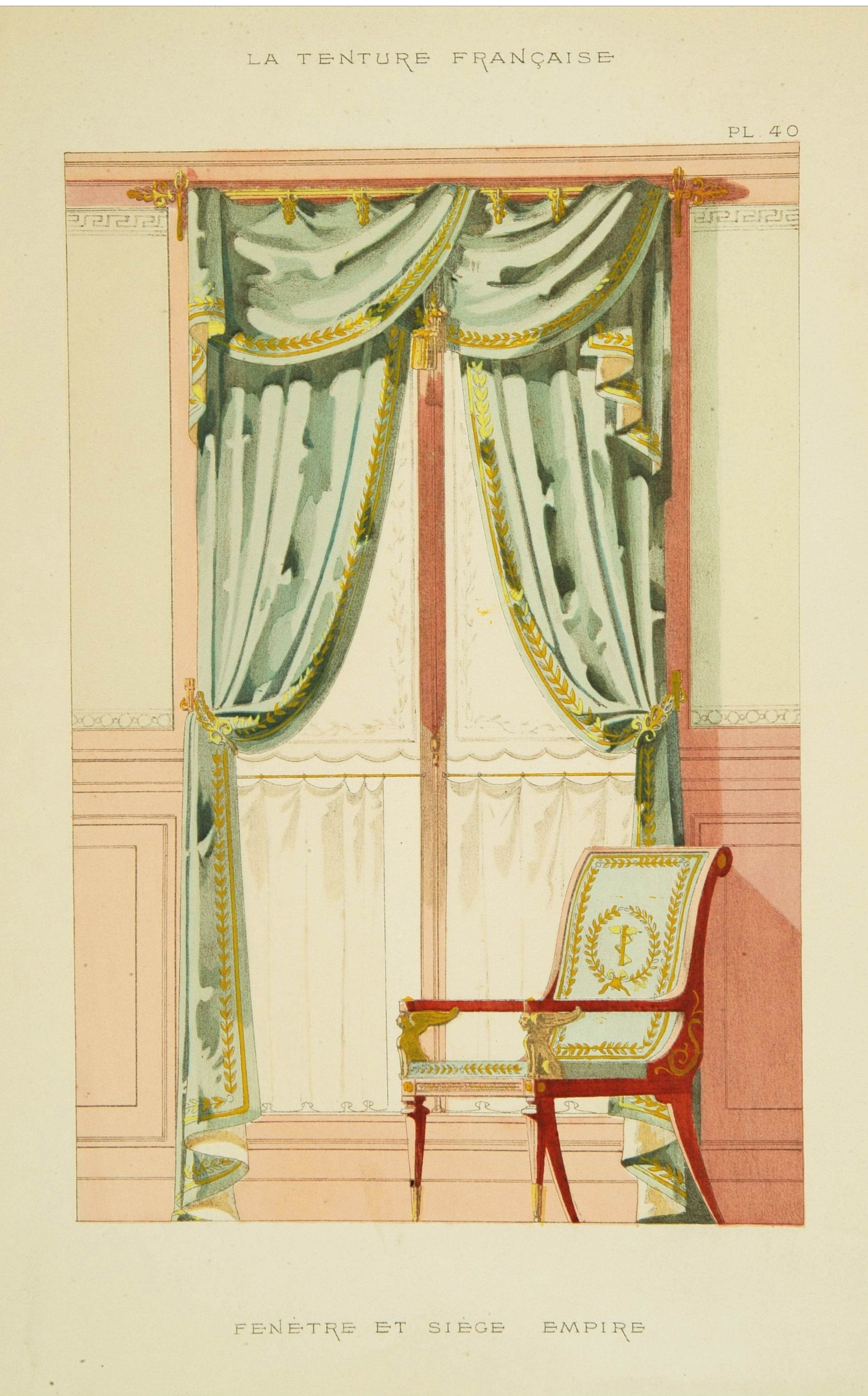 MATHIÉRE, G., Fenètre et siège empire., antique map, old maps
