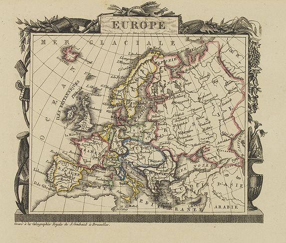 WAHLEN et Com., Europe. . ., antique map, old maps