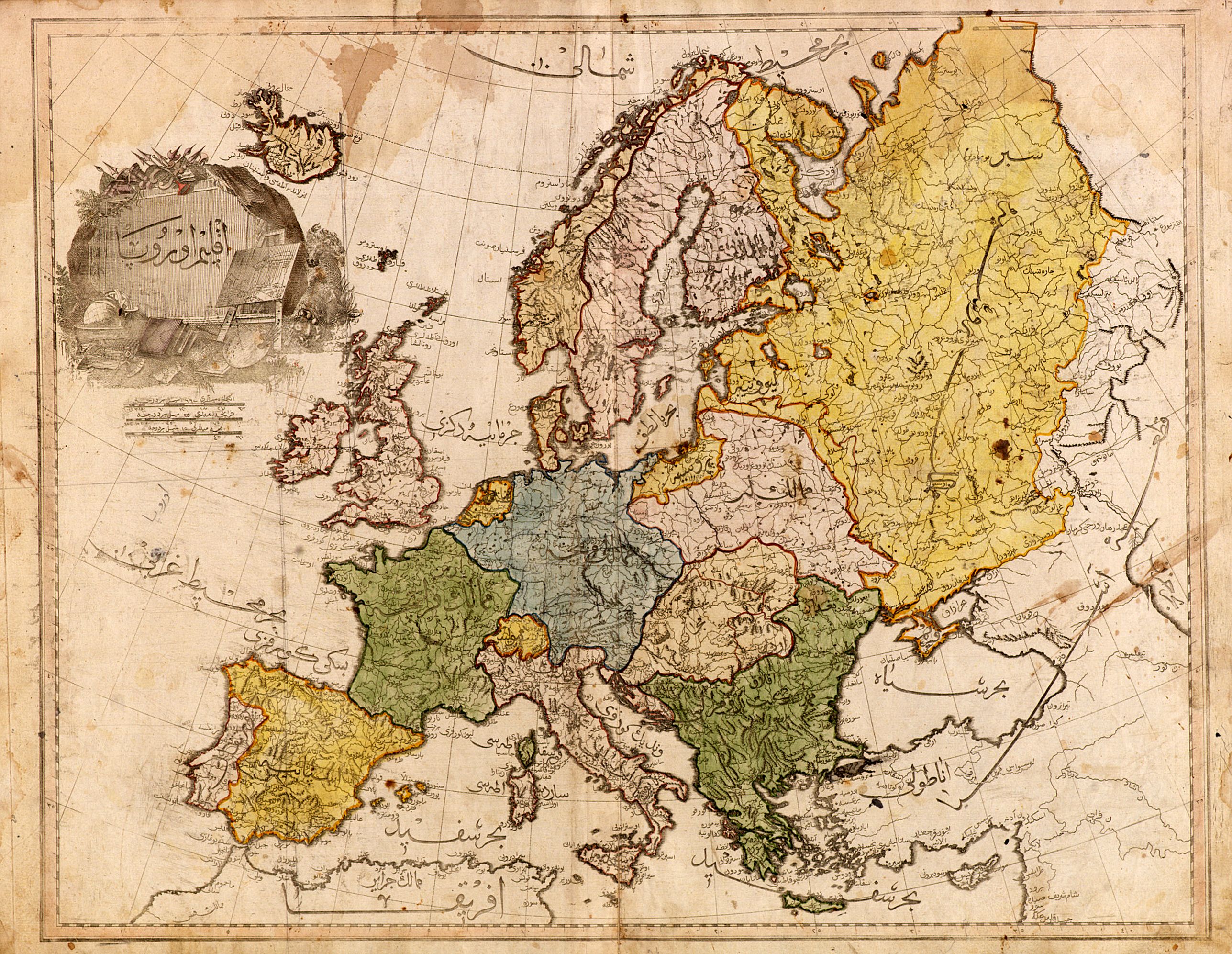RAIF EFFENDI, Europe, antique map, old maps