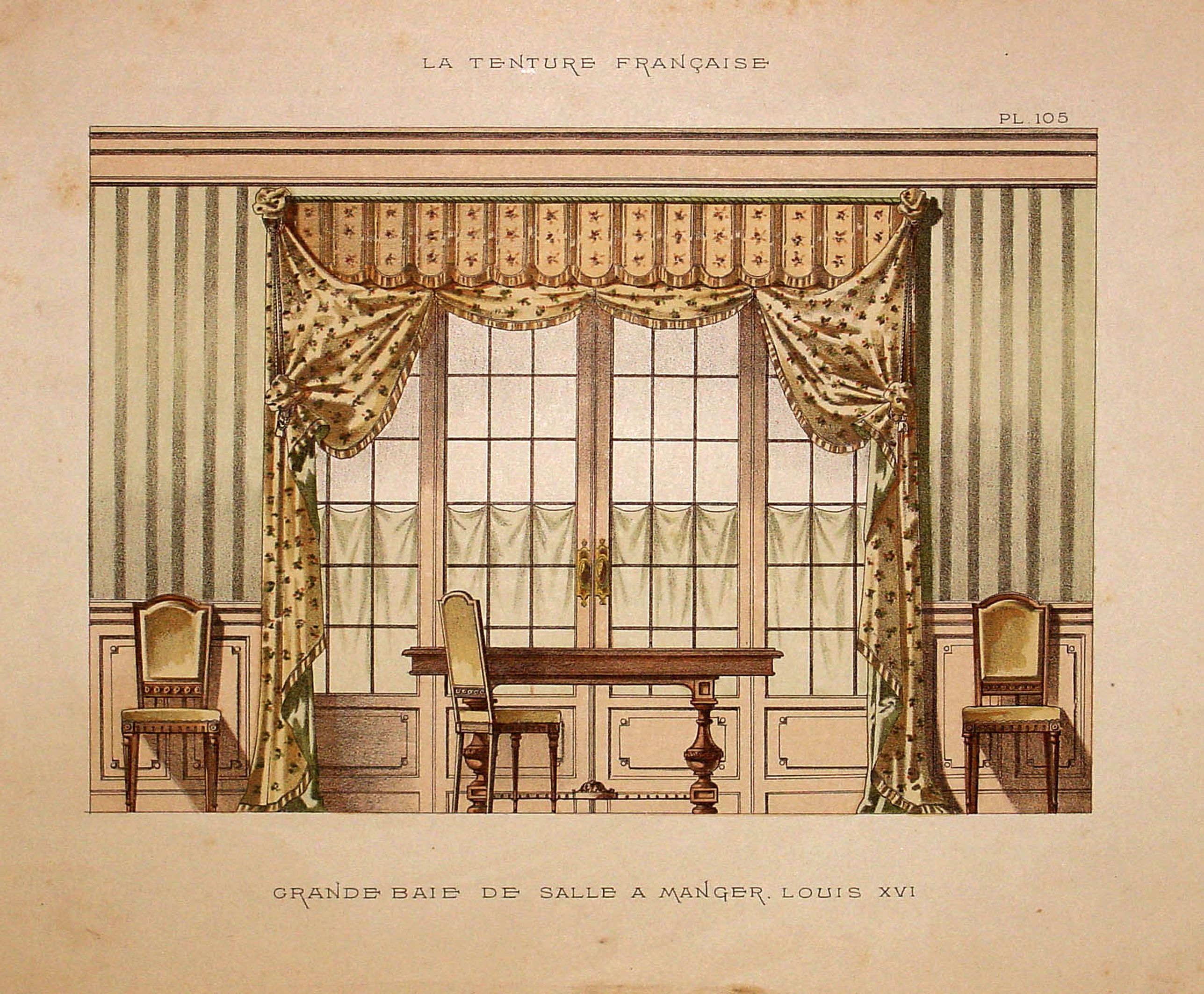 MATHIÉRE, G., Grande baie de salle a manger Louis XVI., antique map, old maps