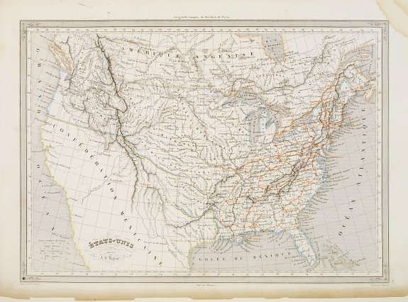 DU FOUR, A.H., Etats-Unis. . ., antique map, old maps