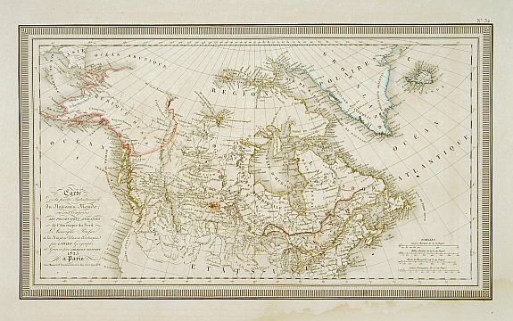MENARD & DESENNE, Carte de la partie septentrionale du Nouveau Monde.., antique map, old maps