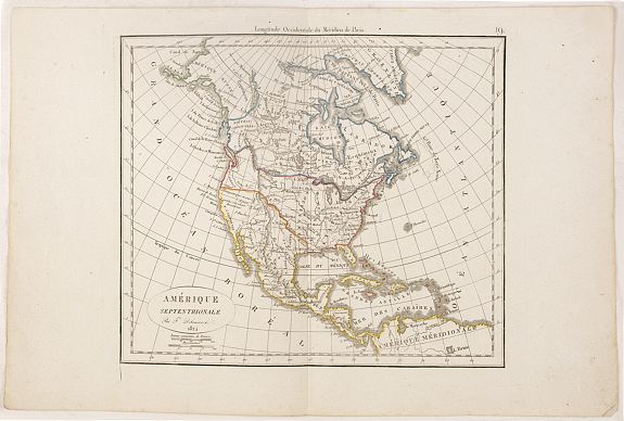 DELAMARCHE, F., Amérique septentrionale., antique map, old maps