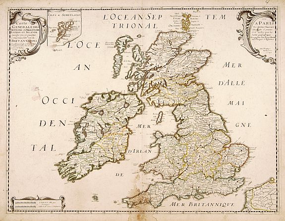 SANSON, N. / MARIETTE, P., Carte generale des Royaume d'Angleterre Escosse et Irlande.., antique map, old maps