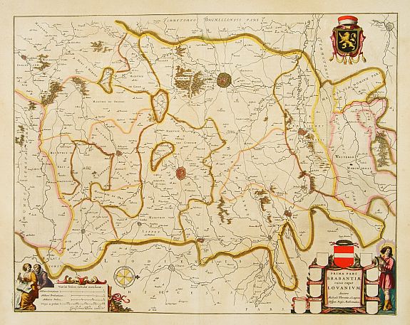 BLAEU, W., Prima pars Brabantiae cuius caput Lovanium., antique map, old maps