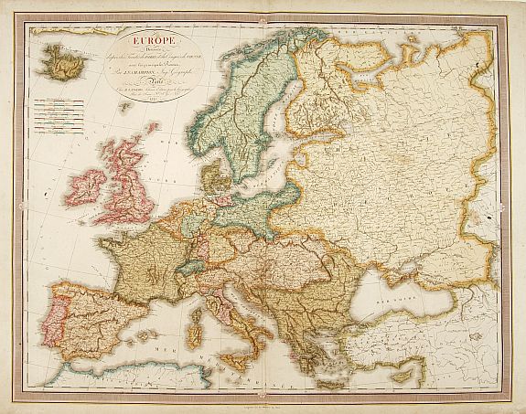 LANGLOIS,H., EUROPE Dressée.. congres de Vienne.., antique map, old maps