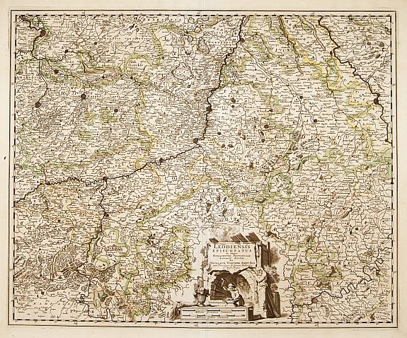 VISSCHER,N., Leodiensis episcopatus.., antique map, old maps
