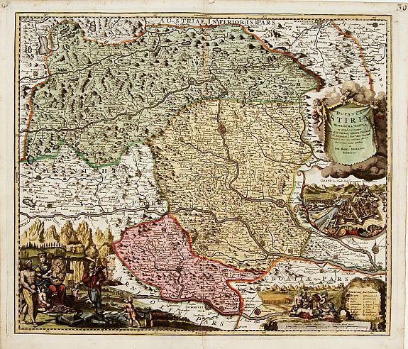 HOMANN,J.B., Ducatus Stiriae novissima Tabula., antique map, old maps