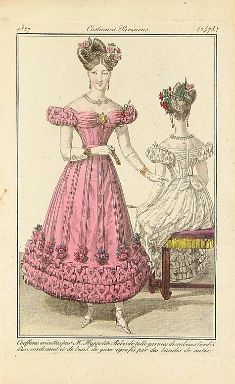COSTUME PARISIEN, Coeffures exécute;es par M.Hyppolite .. (2473), antique map, old maps