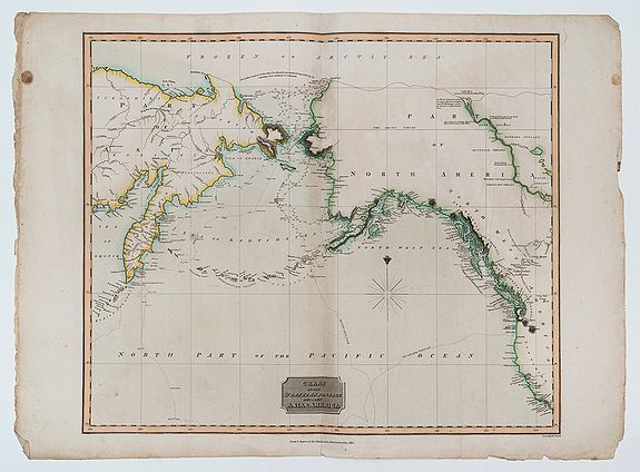 THOMSON, John, Chart Of The Northern Passage Between Asia & America., antique map, old maps