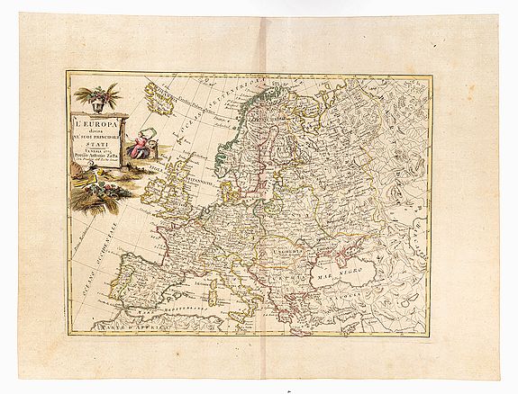 ZATTA, Antonio., L'Europa divisa Ne Suoi Principali Stati., antique map, old maps