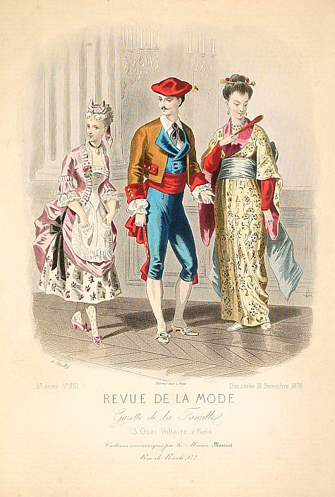 REVUE DE LA MODE, Paris fashion plate. (261), antique map, old maps