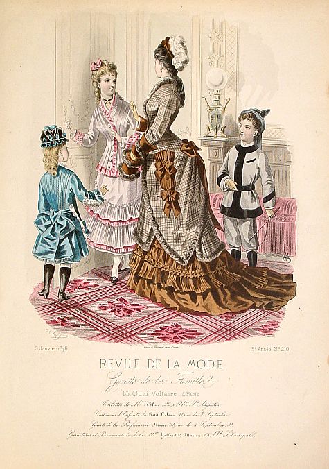 REVUE DE LA MODE, Paris fashion plate. (210), antique map, old maps