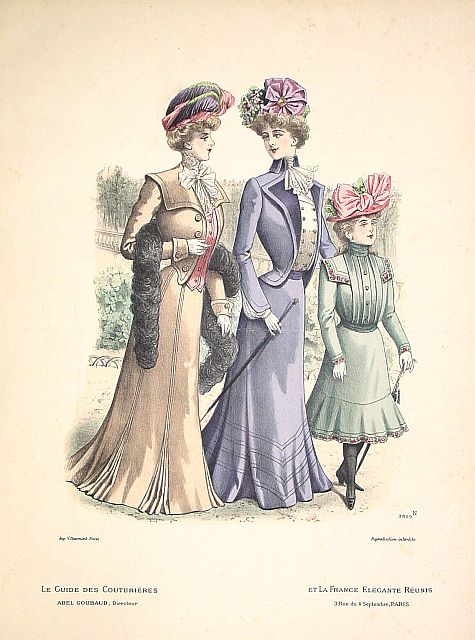 COURMONT, V., Paris fashion plate. (3899), antique map, old maps