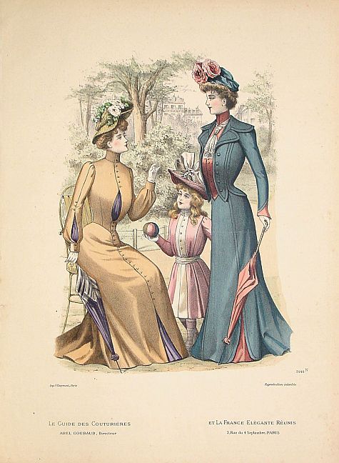 COURMONT, V., Paris fashion plate. (3910), antique map, old maps