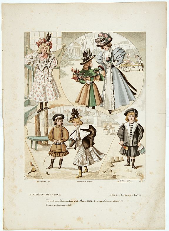 LARIVIERE., Paris fashion plate. (3249E), antique map, old maps