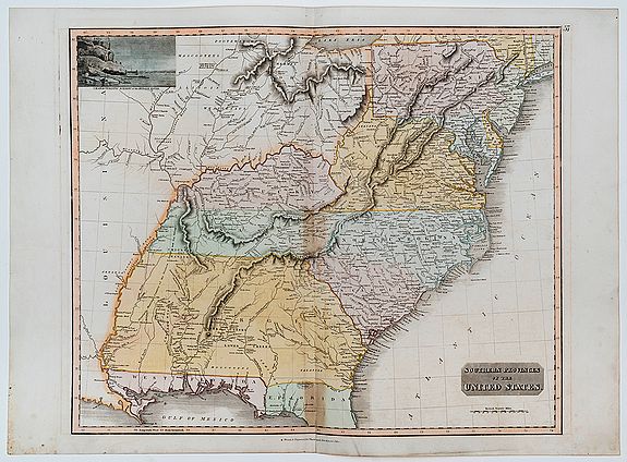 THOMSON, John., Southern Provinces of the United States., antique map, old maps