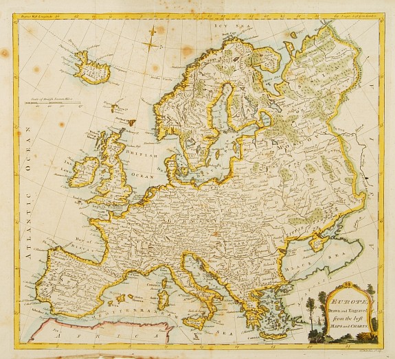 KITCHIN,Th., Europa Drawn and Engraved from the best maps and charts., antique map, old maps