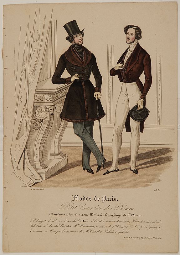 MODES DE PARIS, Paris fashion plate. (1315), antique map, old maps