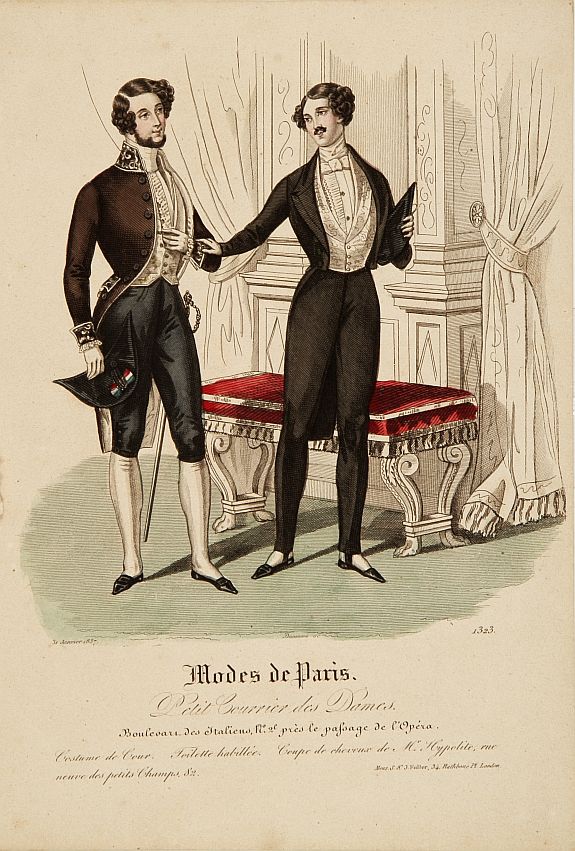 MODES DE PARIS, Paris fashion plate. (1323), antique map, old maps