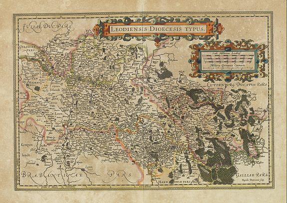 MERCATOR, G. / HONDIUS, J., Leodiensis Dioecesis Typus., antique map, old maps