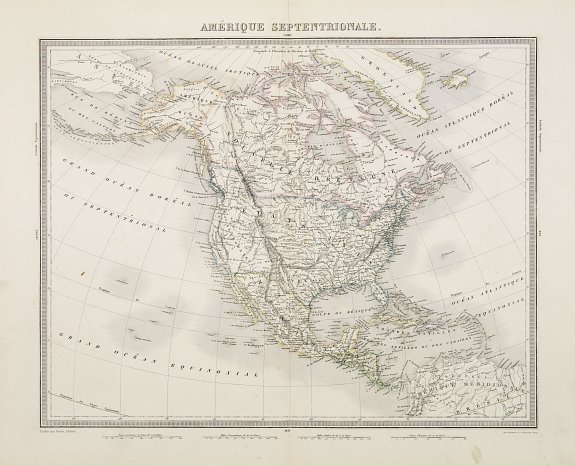 FURNE, Amérique septentrionale., antique map, old maps