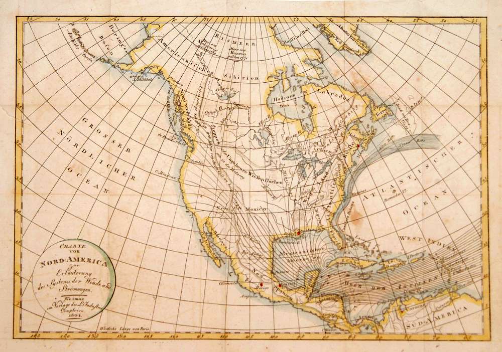 INDUSTRIES COMPTOIR, Charte von Nord-America zur Erlauterung des Systems., antique map, old maps