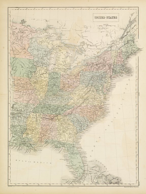 BLACK, A.& C., United States., antique map, old maps