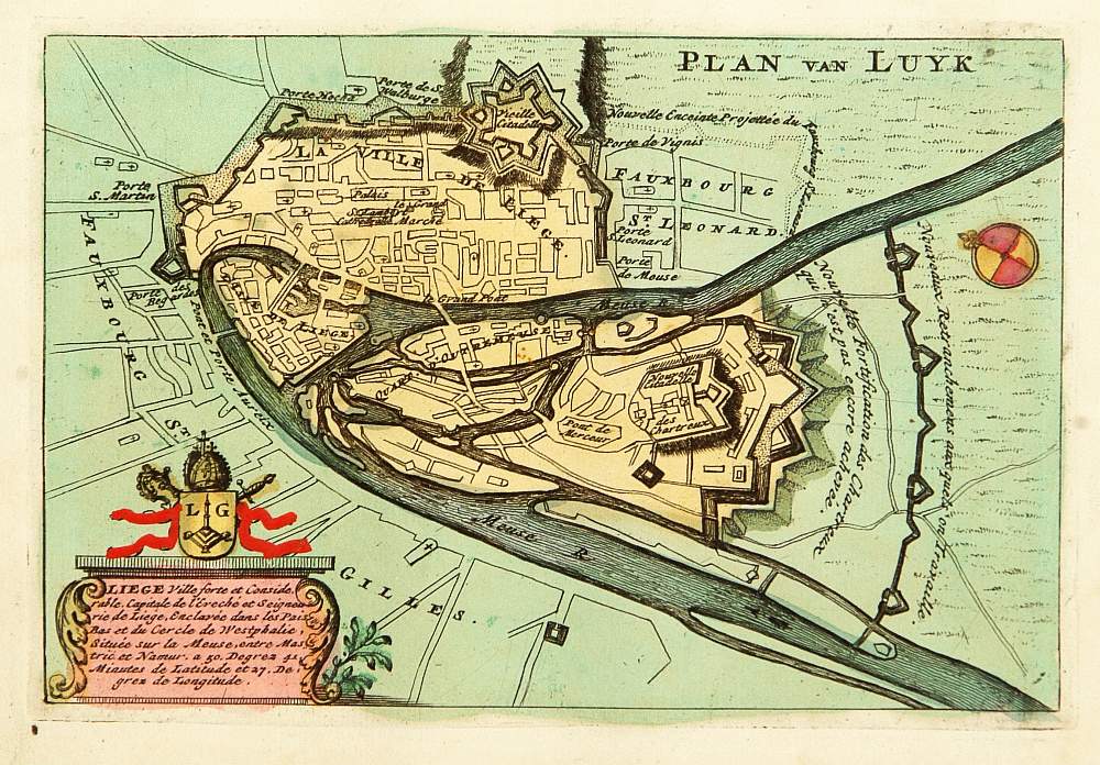 RATELBAND Heirs, Luik., antique map, old maps