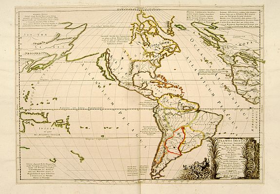 SANSON,N./ MARIETTE,P., Atlantis Insula., antique map, old maps