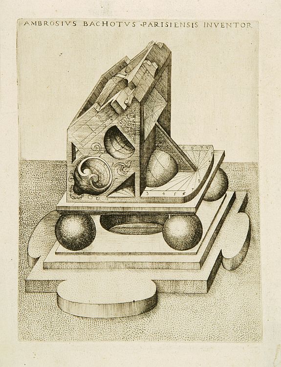 BACHOT,A., Ambrosius Bachotus Parisiensis Inventor., antique map, old maps