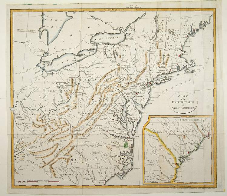 STOCKDALE, Part of the United States of North America., antique map, old maps