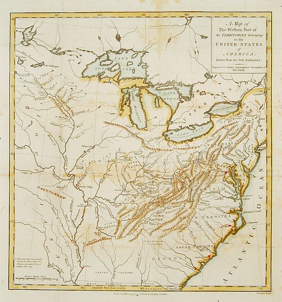 IMLAY,G., Western Part of the Territories., antique map, old maps