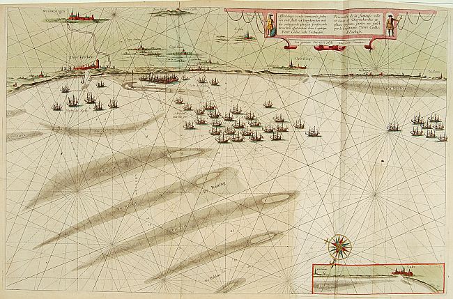 BLAEU,W., Afbeeldinge vande vermaerde seehaven .. Duynkerken.., antique map, old maps