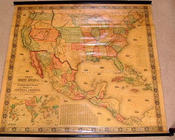 MONK,J., New Map of that Portion of North America Exhibiting.., antique map, old maps