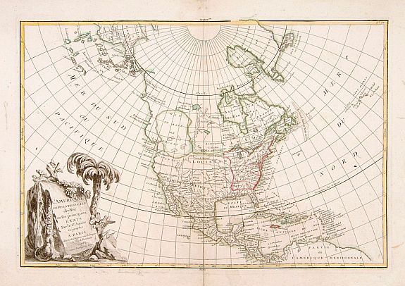 JANVIER / LATTRE, L'Amérique septentrionale divisée en ses.., antique map, old maps