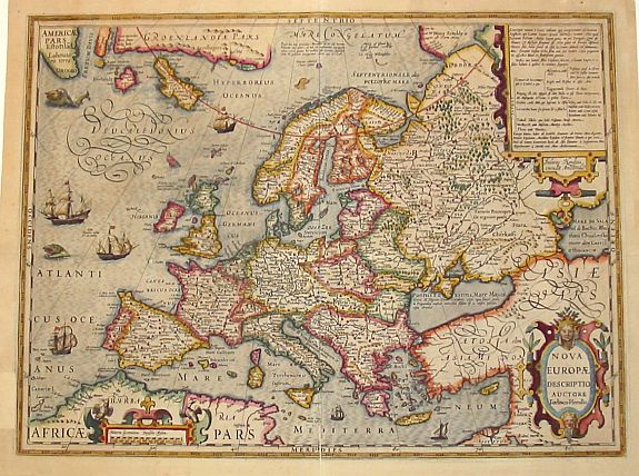 MERCATOR,G./ HONDIUS,J., Nova Europae Descriptio.., antique map, old maps