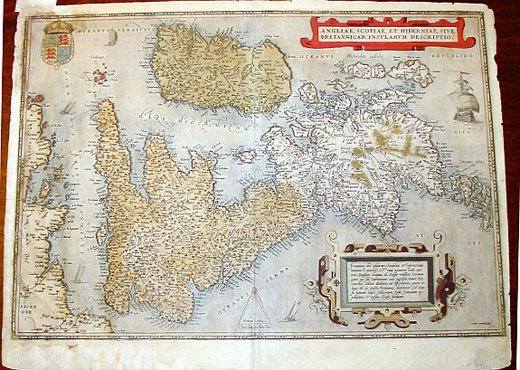 ORTELIUS, A., Angliae, scotiae, et Hiberniae, sive Britannicar:insularum., antique map, old maps