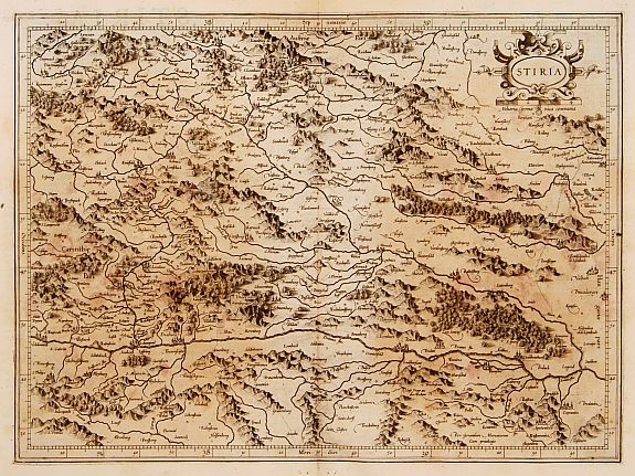 MERCATOR, G. / HONDIUS, J., Stiria., antique map, old maps