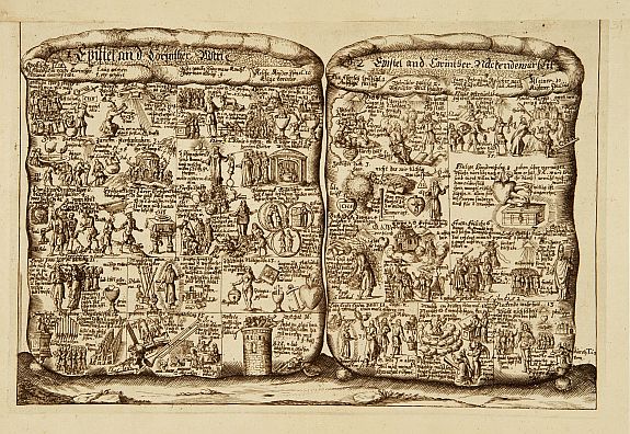 ANONYMOUS, Illustration from a popular German Bible., antique map, old maps