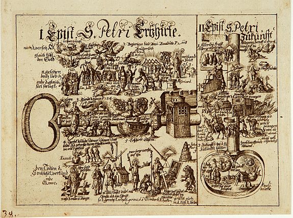 ANONYMOUS, Illustration from a popular German Bible., antique map, old maps