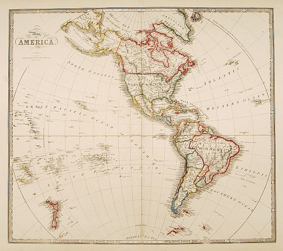 WYLD,J, Map of America, antique map, old maps