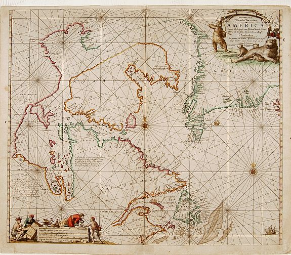 VAN KEULEN,J., Pascaarte vande Noorderde Zee custen, antique map, old maps