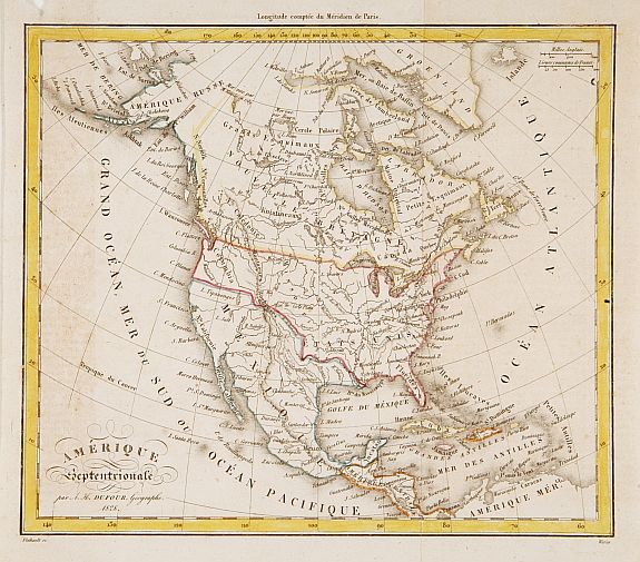 DUFOUR, A.H., Amérique septentrionale.., antique map, old maps