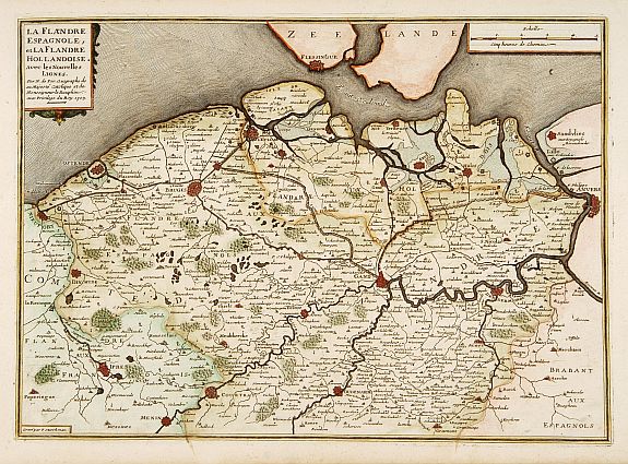 DE FER,N., La Flandre espagnole, et la Flandre hollandoise.., antique map, old maps