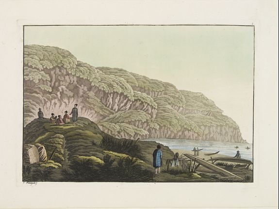 FERRARIO, G., Extérieur d'une maison Aleut., antique map, old maps