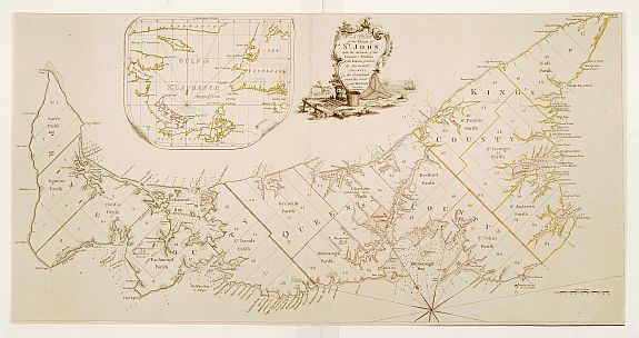 SAYER & BENNETT, A Map of the Island of St. John in the Golf of St. Laurence, antique map, old maps